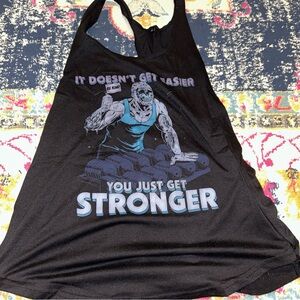 Black Graphic Tank Top